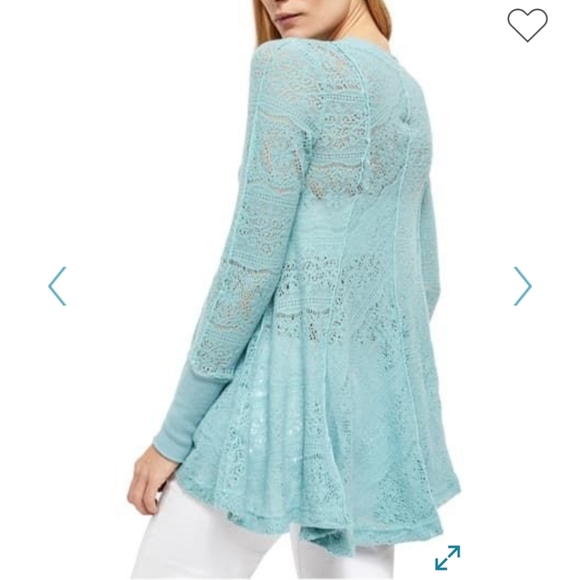 SOLD Coffee in the morning lace tunic pullover NWT! - Picture 2 of 5